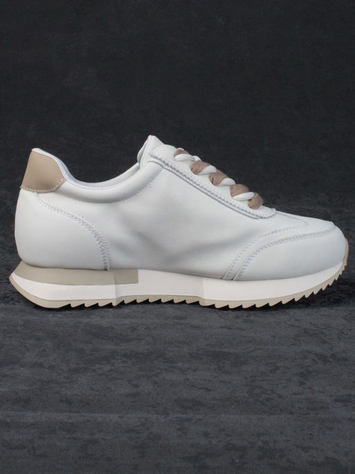 05-PDJ66-1 WHITE/BEIGE Кроссовки женские (натуральная кожа) - Фабричный китай фото 12