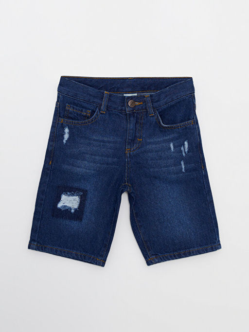 Y?rt?k Detayl? Pamuklu Erkek ?ocuk Jean ?ort