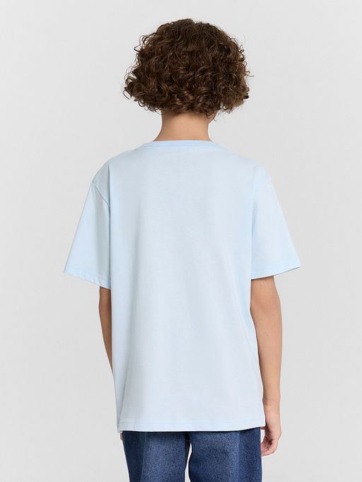 Футболка для мальчиков голубая с принтом - Mark formelle фото 3