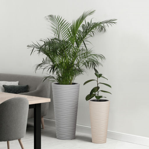 Кашпо "Оазис" 43л (со вставкой 10л) белый М8078