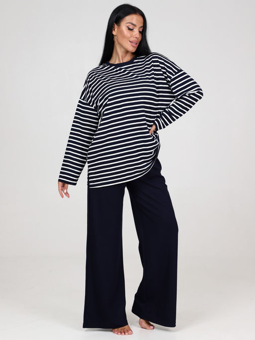 954 ЖЕНСКИЙ КОСТЮМ (брюки) (Темно-синий) - А-дина фото 3