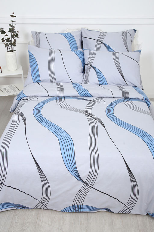 Простыня на резинке поплин Джаз