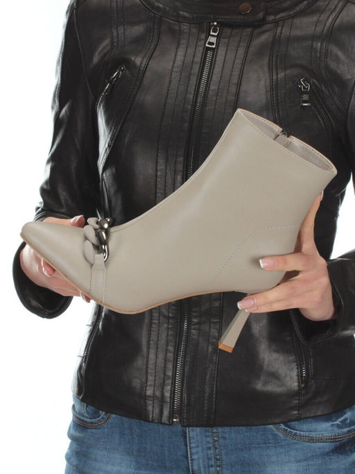 01-PCM343-3 GRAY Ботинки демисезонные женские (натуральная кожа, байка) - Фабричный китай фото 2