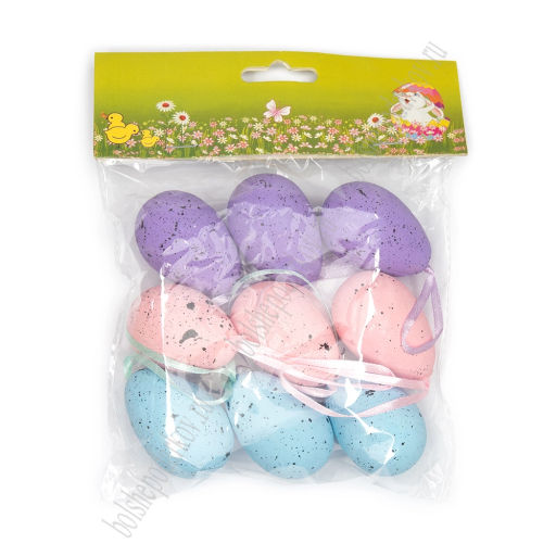 Пасхальный декор Яйца 3*4,5 см (9 шт) SF-7862, №6 - Больше подарков фото 2