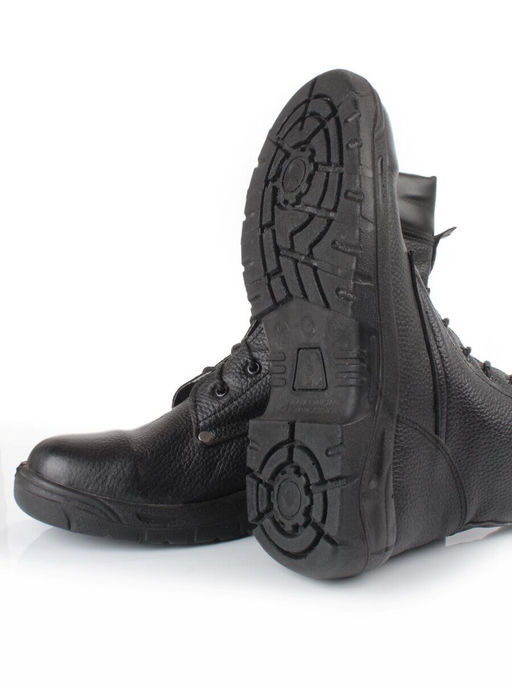 05-9011 BLACK Ботинки зимние мужские (натуральная кожа, искусственный мех)