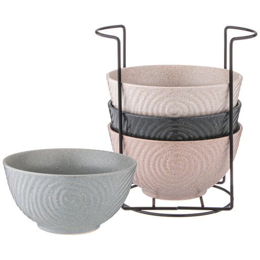 НАБОР САЛАТНИКОВ ИЗ 4 ШТ. НА МЕТАЛ-ОЙ ПОДСТАВКЕ КОЛЛЕКЦИЯ PASTEL 15*7,5 СМ, 700МЛ - Lefard фото 3