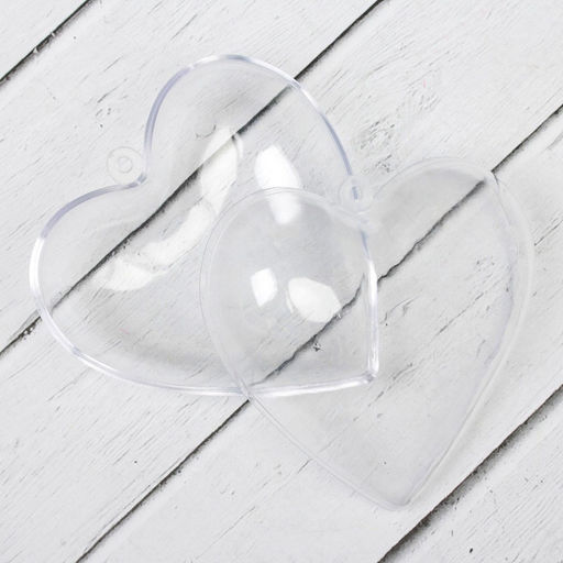 Заготовка - подвеска, раздельные части «Сердце», размер собранной — 8×8×4.5 см