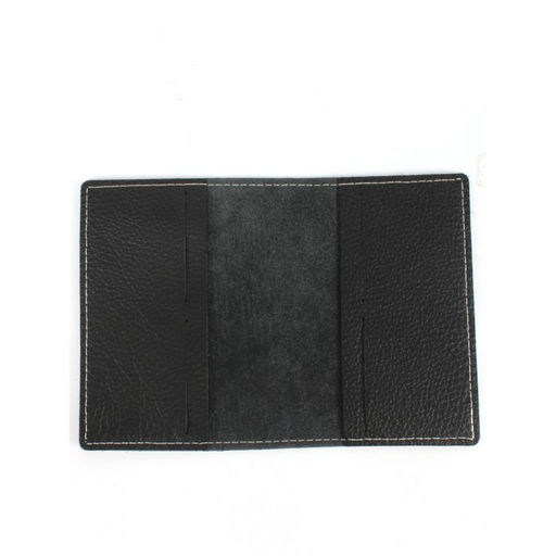 Обложка для паспорта Croco-П-1102 натуральная кожа черный флотер (40/1) 265429  фото 2