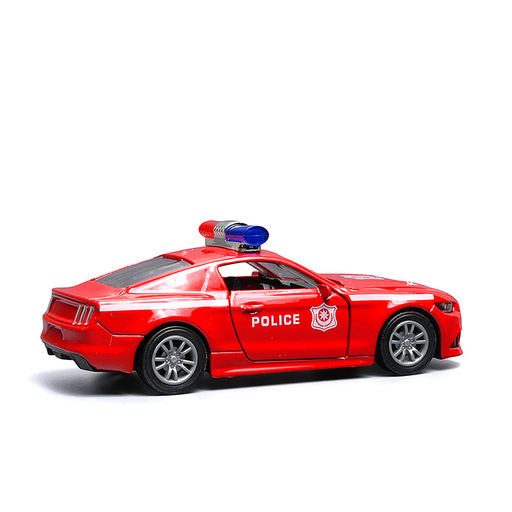 Красная инерционная машинка полицейская седан, die-cast , 1:32