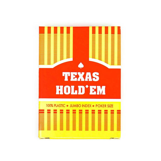 Карты игральные пластиковые, колода 54 шт., 9×6.6 см, красная рубашка