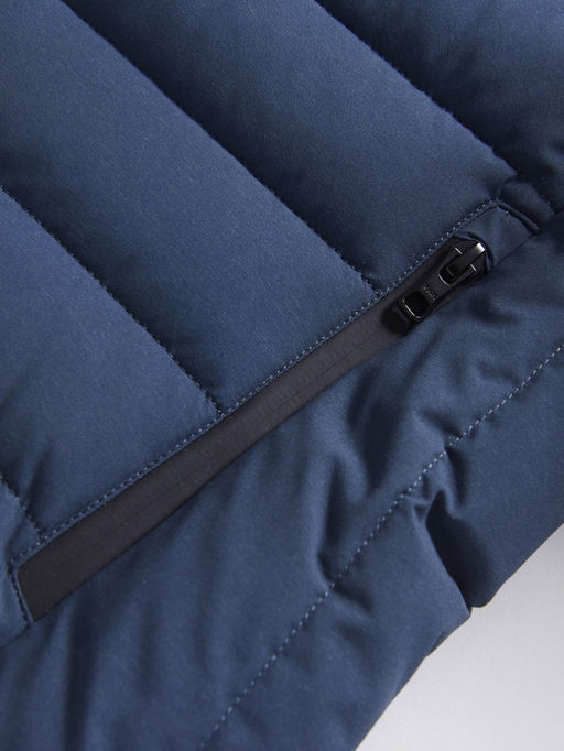 Куртка мужская стёганая с капюшоном с графеновой подкладкой синего цвета 9623_1S