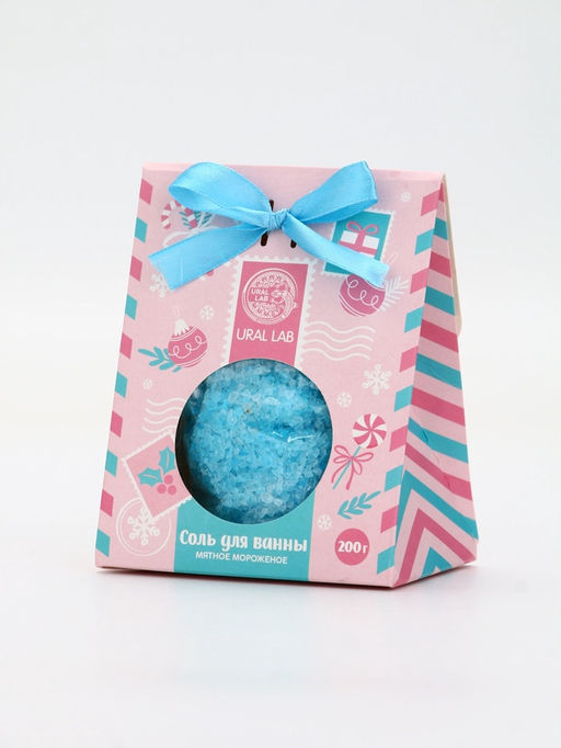 Соль для ванны, 200 г, аромат мятное мороженое, URAL LAB