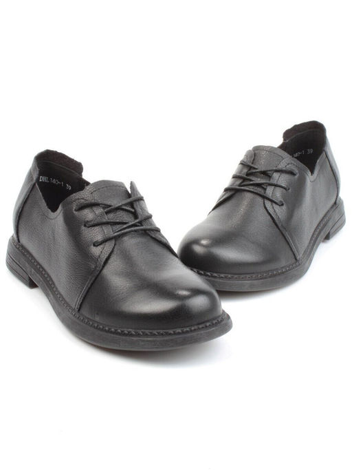 03-DHL140-1 BLACK Полуботинки женские (натуральная кожа)