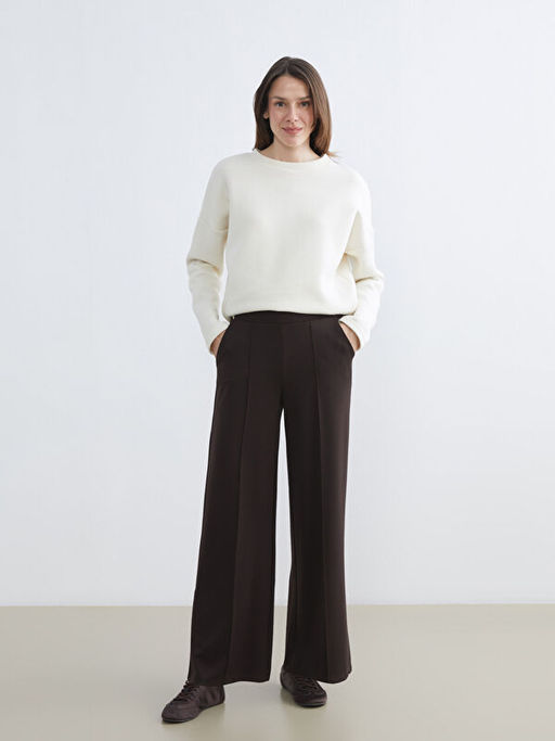 Standart Fit Geni? Pa?a Kad?n Pantolon