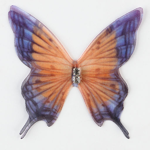 Декор для творчества «Бабочка огнёвка», двухслойный, набор 12 шт., размер 1 шт. — 5×5 см