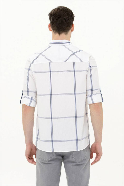 Мужская белая рубашка с длинным рукавом - U.s. polo assn фото 12