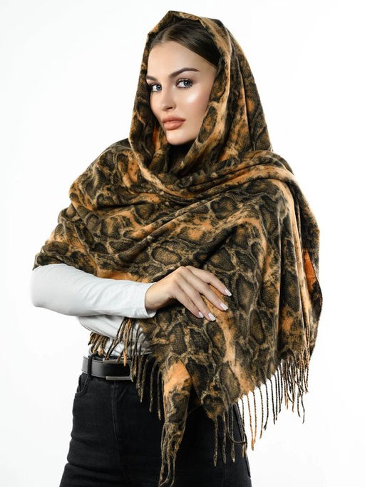 Яркий палантин с анималистичным принтом - Pretty mania фото 4