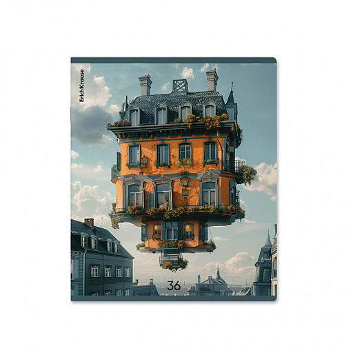 Цена за 5 шт. Тетрадь общая ученическая ErichKrause Flying House, 36 листов, клетка_MIX-PACK