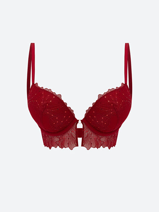 Balenli Dolgulu Dantelli Fantezi Ti??rt S?tyen