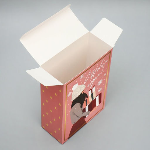 Цена за 2 шт. Коробка подарочная новогодняя складная «С Новым годом», 16×23×7.5 см