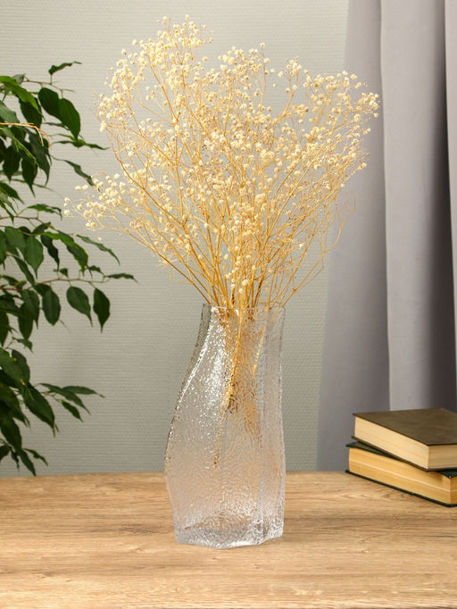 Ваза «Дженис», 25×12×8 см, стекло, прозрачная