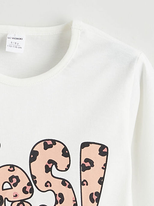 Bisiklet Yaka K?z ?ocuk Sweatshirt ve Tayt