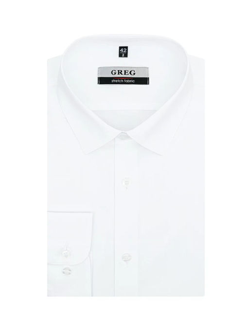 Сорочка мужская длинный рукав GREG 100/237/WH/ZVN STRETCH