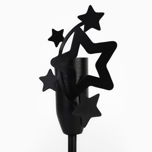 Подсвечник новогодний «Звезды», чёрный, 7.4×15.3 см, d= под свечу 2.2 см