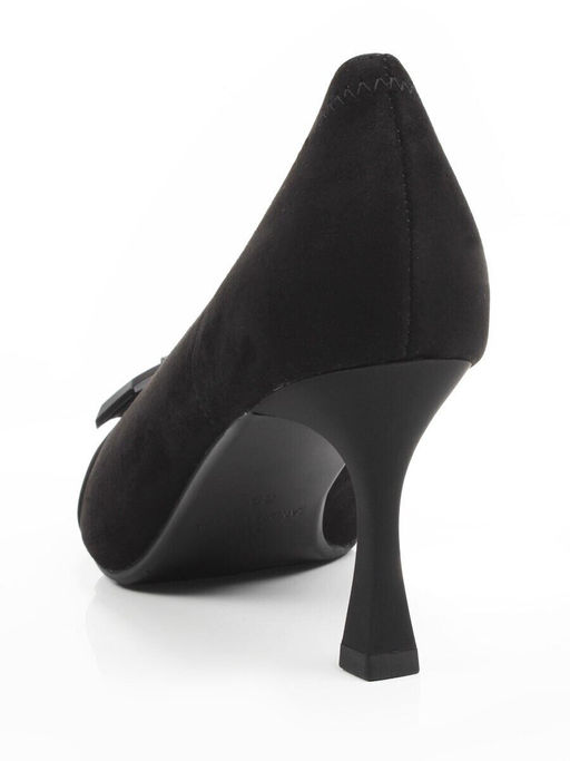 06-P1-7538 BLACK Туфли женские (замша-стрейч искусственная)