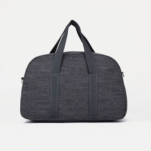 Сумка дорожная на молнии, наружный карман, длинный ремень, цвет серый - Simaland фото 3