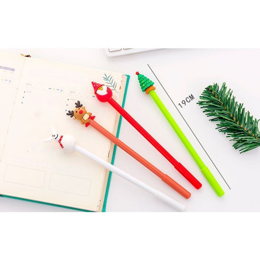 Цена за 48 шт. Ручка-прикол Calligrata Новый год, чёрные чернила, гелевая, подарочная, МИКС