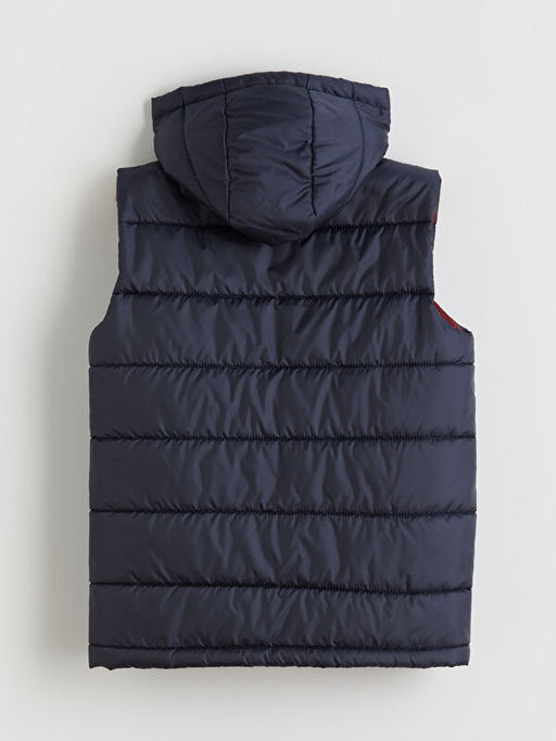 Kap??onlu Barcelona Bask?l? Erkek ?ocuk ?i?me Yelek