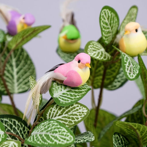 Цена за 6 шт. Декор на прищепке «Птица», МИКС, 8.5×2, 5×3 см