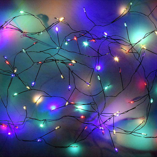 Электрогирлянда 3м, 200 ламп, цветная, зеленый провод