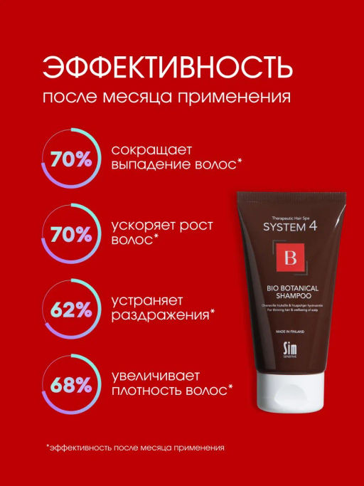 System 4 Биоботанический шампунь, 75 мл - Sim sensitive фото 5