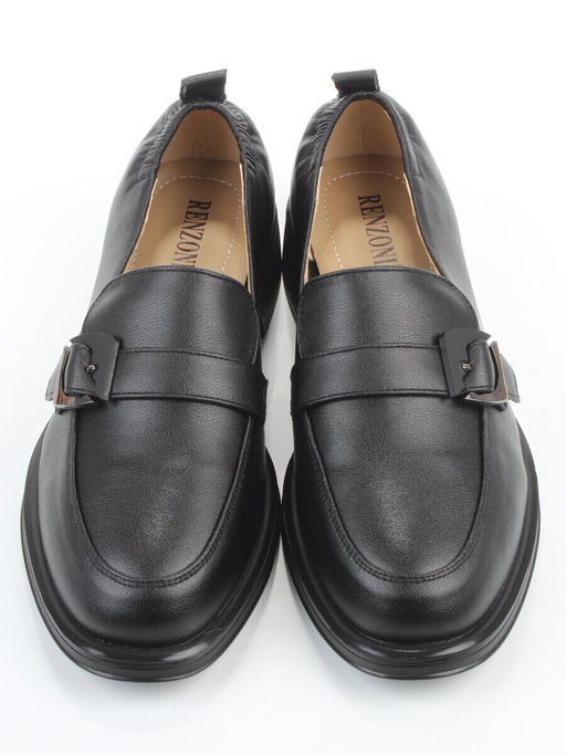 03-PDEB102-1 BLACK Лоферы женские (натуральная кожа)