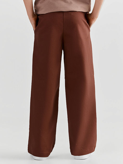 Брюки для мальчиков коричневые прямого кроя - Mark formelle фото 3