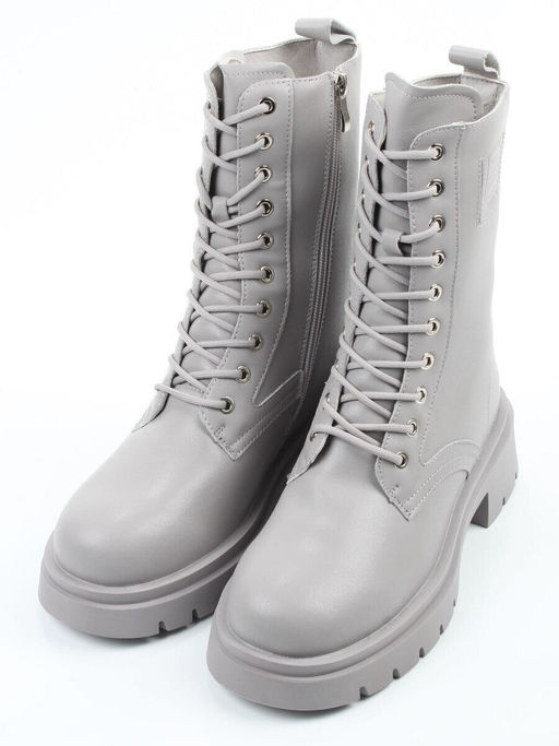 04-PAX86-5Z LT. GRAY Ботинки зимние женские (натуральная кожа, 100% шерсть)