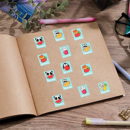 Цена за 10 шт. Бумажные наклейки оценки «Любители вкусняшек», 10.5 × 18 см