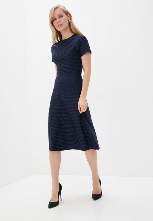 Платье-миди в тонкую полоску - Incity фото 6