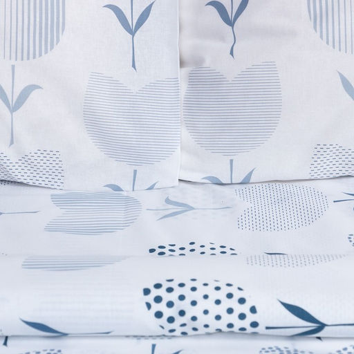 Постельное бельё Этель 1.5 сп Тюльпаны (вид 1) 143*215 см, 150*214 см, 70*70 см - 2 шт  фото 2