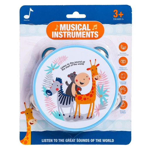 Игрушка музыкальная Бубен. Зверята, 8 металлических бубенцов, МИКС - Simaland фото 7