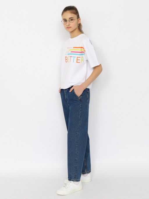 CRB wear/CSJG 63822-20-409 Футболка для девочки,белый/Ex.Cherubino  фото 2