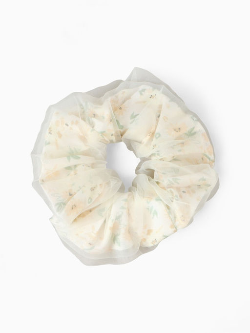 Цена за 2 шт. Резинка для волос «Цветы» бежевая, Принцессы Дисней