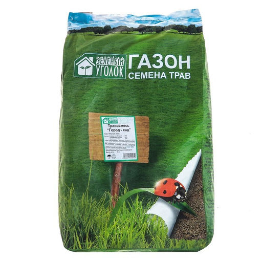 Зеленый Уголок Газонная травосмесь Город-Сад 1 кг
