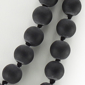 Шунгит круг 10мм бусы длинные 120см
