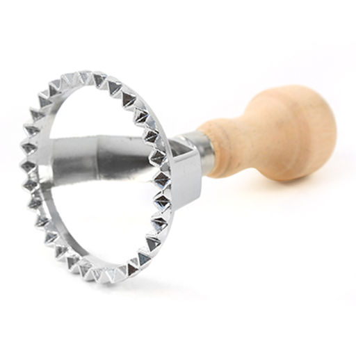 Штамп металлический для пельменей д6см h10см, деревянная ручка (Китай)