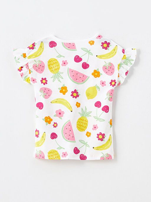 Bisiklet Yaka K?sa Kollu Bask?l? K?z Bebek ?ortlu Pijama Tak?m? - Waikiki фото 3