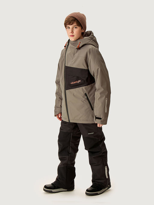 Костюм 7з3126 серый песок/черный - Nikastyle фото 2