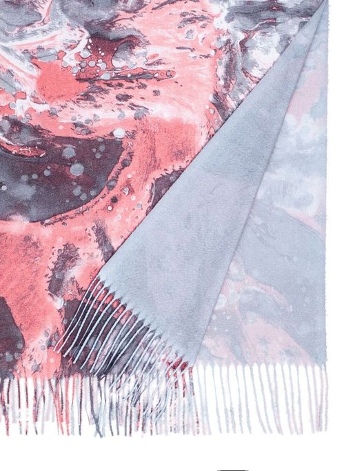 Палантин из полиэстера и вискозы с бахромой